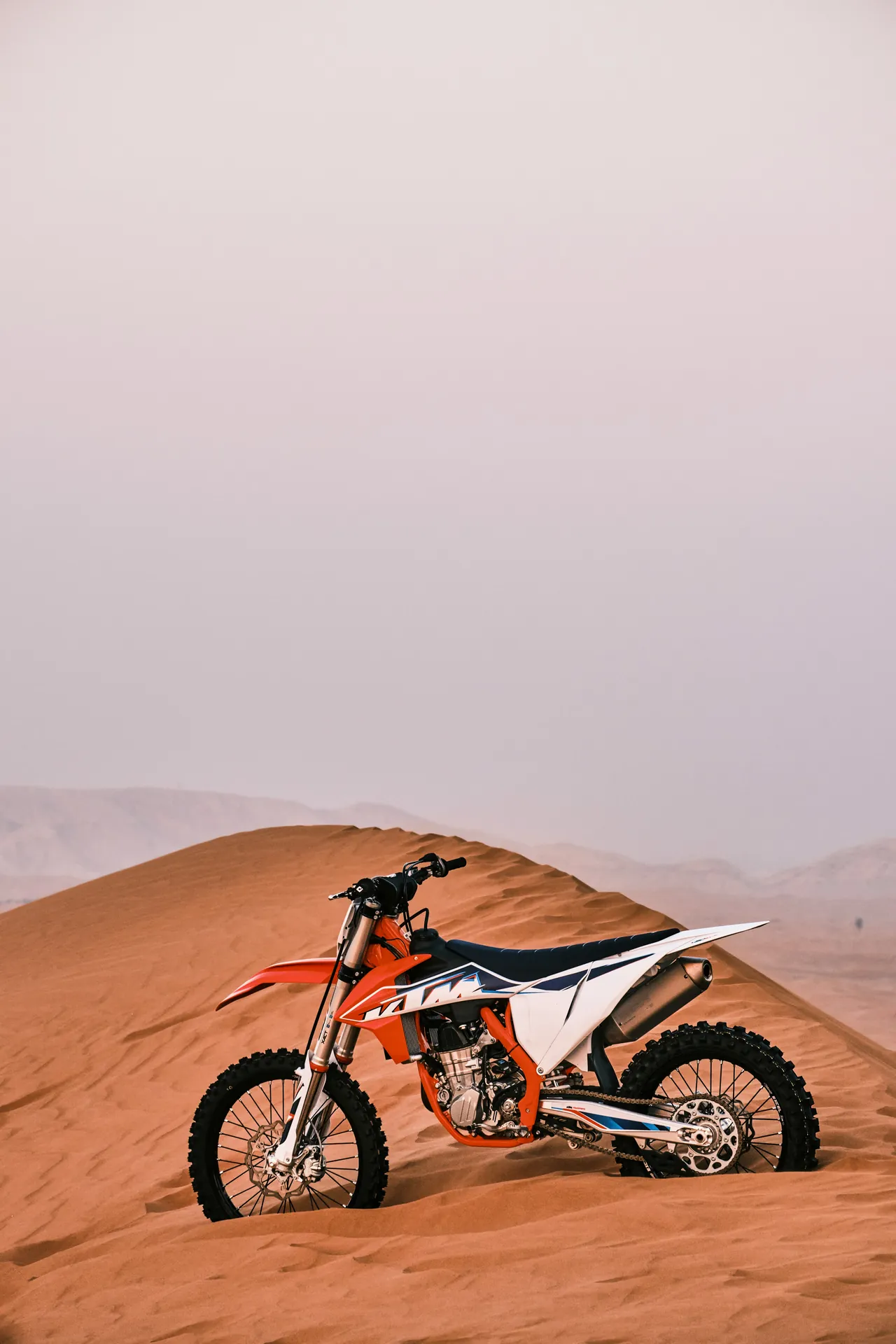 KTM enduro bike ready for the Sahara