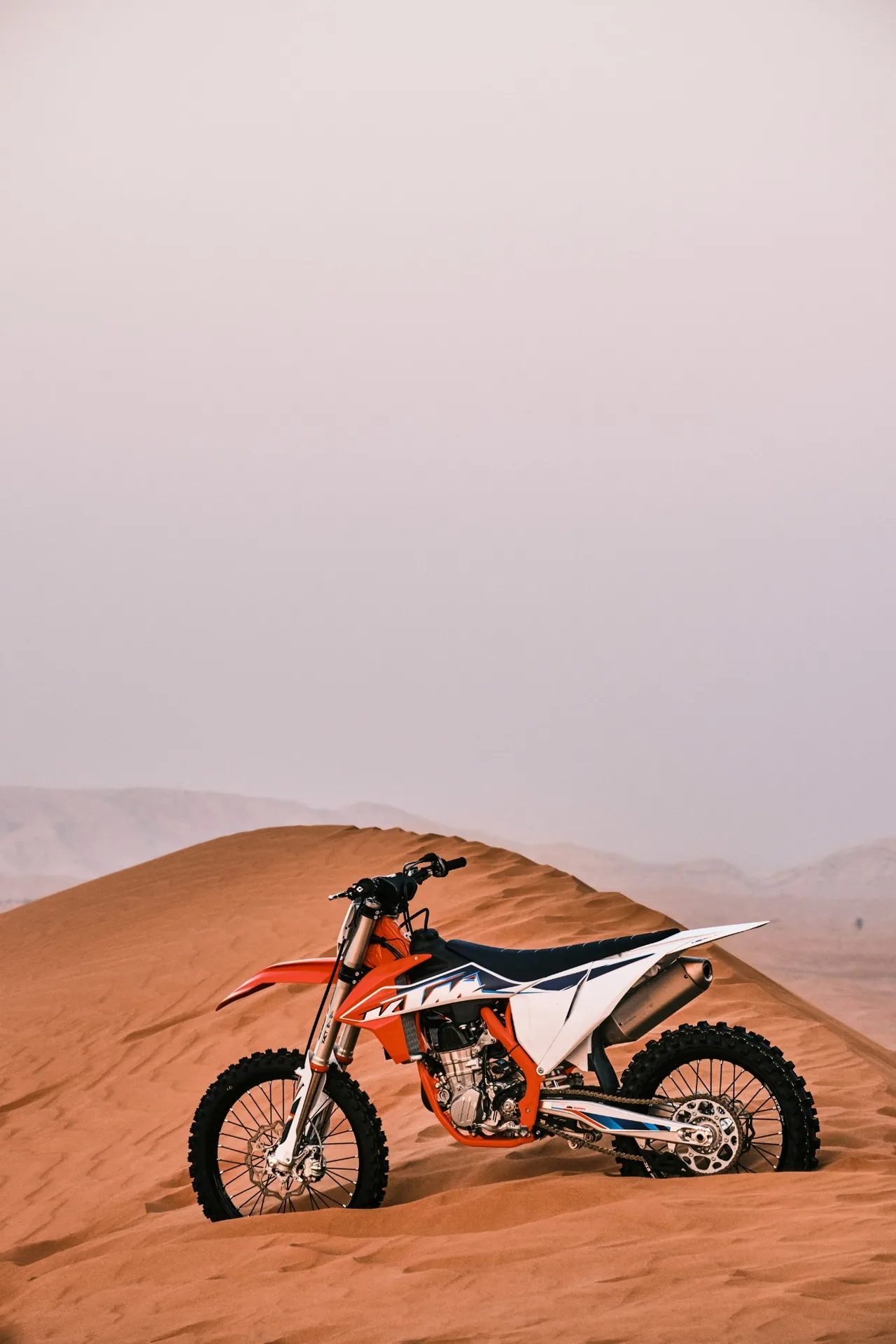 Dirt bike prepared for a Morocco Sahara tour
