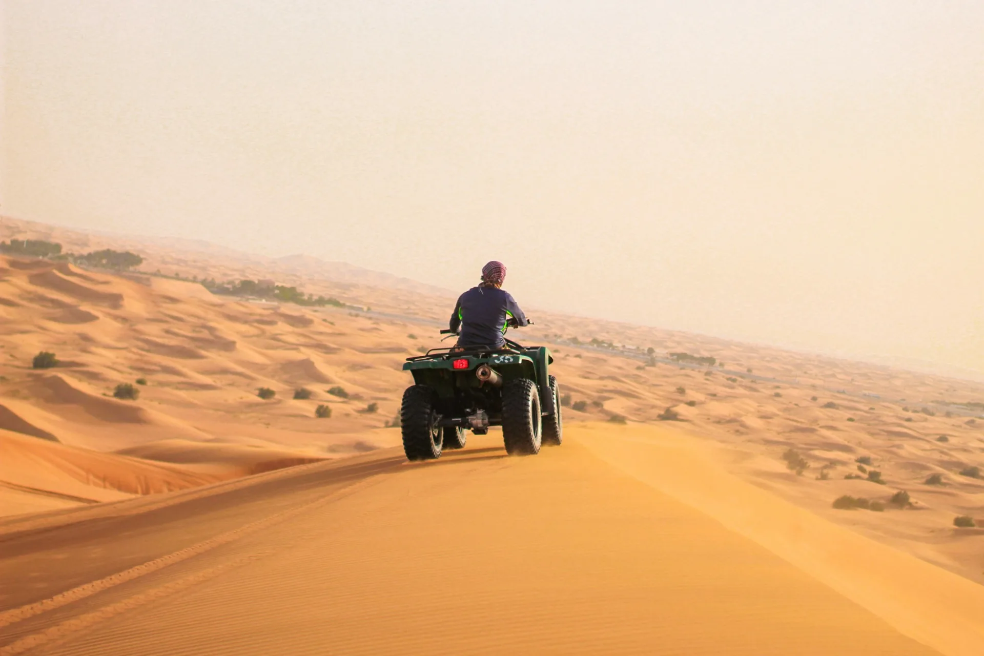 Guided quad bike tour on Sahara dunes